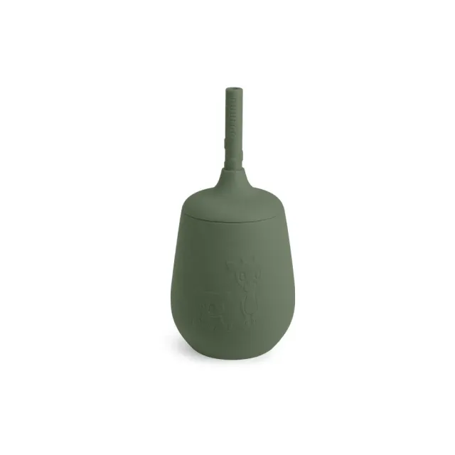 nuuroo Adita silikone kop Dusty green 230 ml sugerør