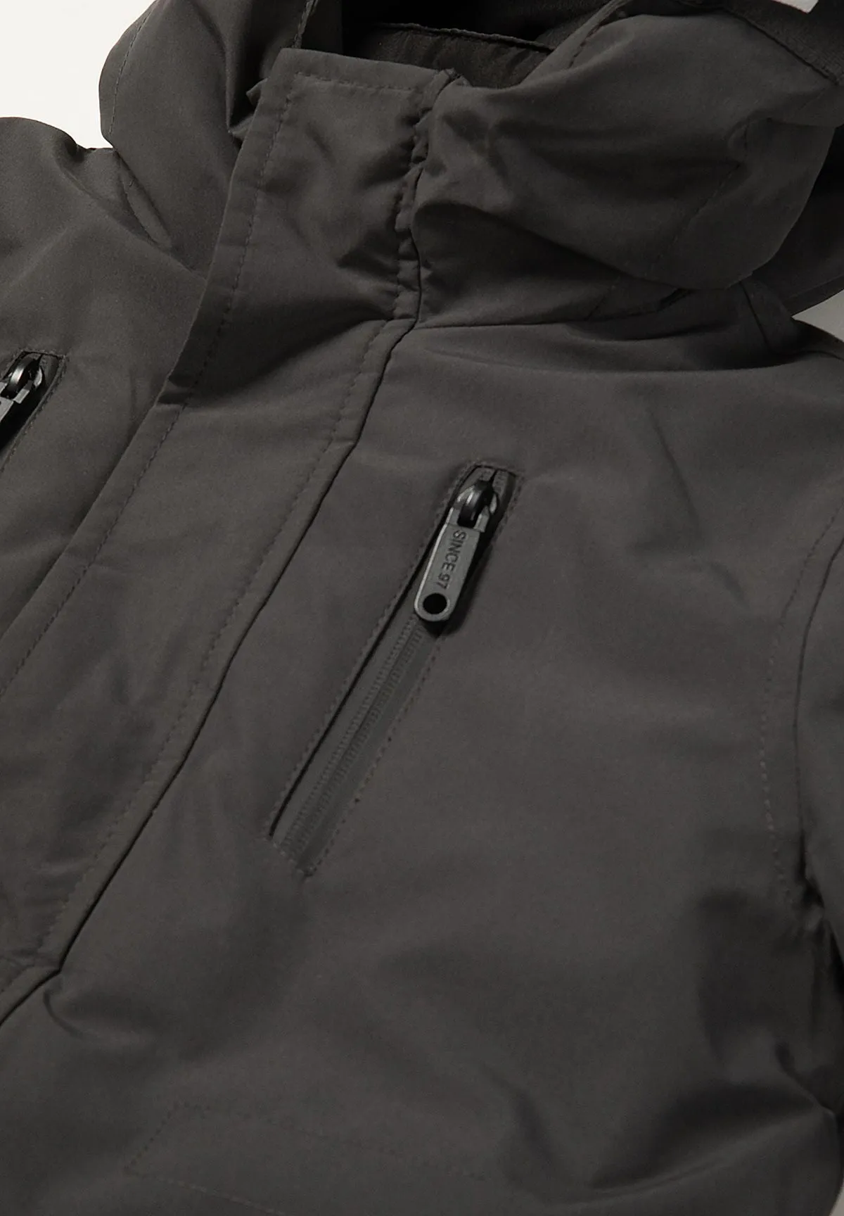 Minoti 45266 parka til drenge grå varm