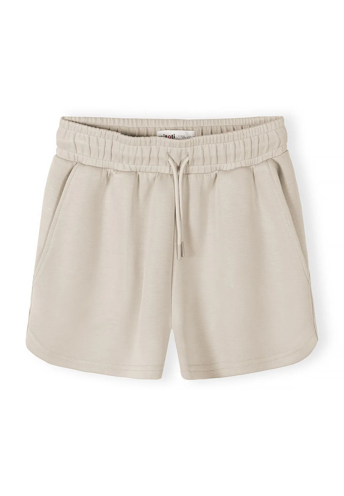 Minoti 44967 sweatsæt til piger beige shorts