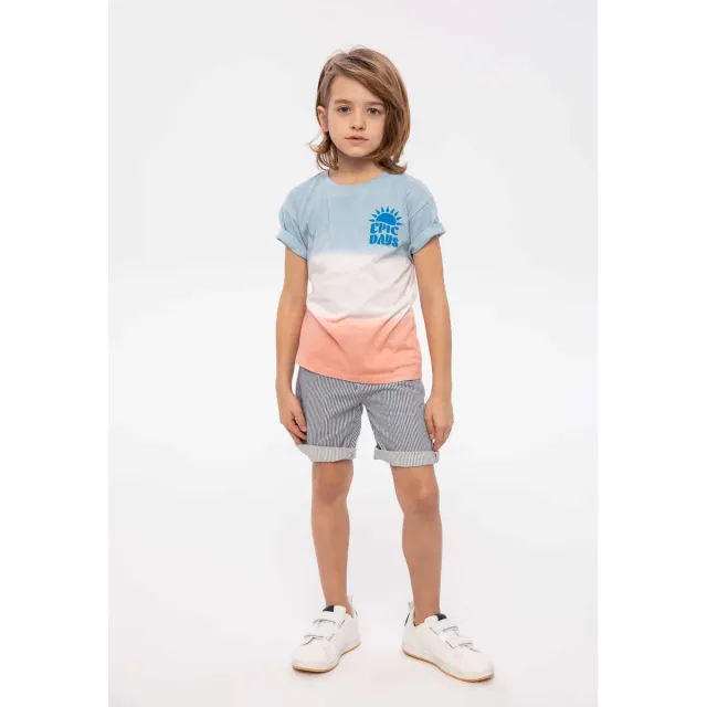 Minoti Epic Days T-shirt dip-dye blå koral 86-128