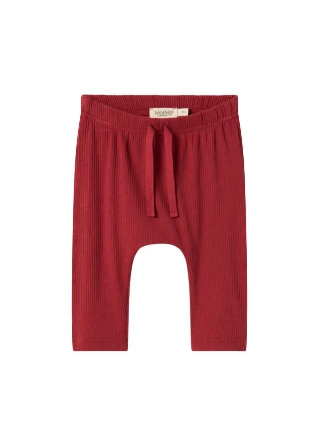 MarMar Pico babybukser Hibiscus Red rib modal