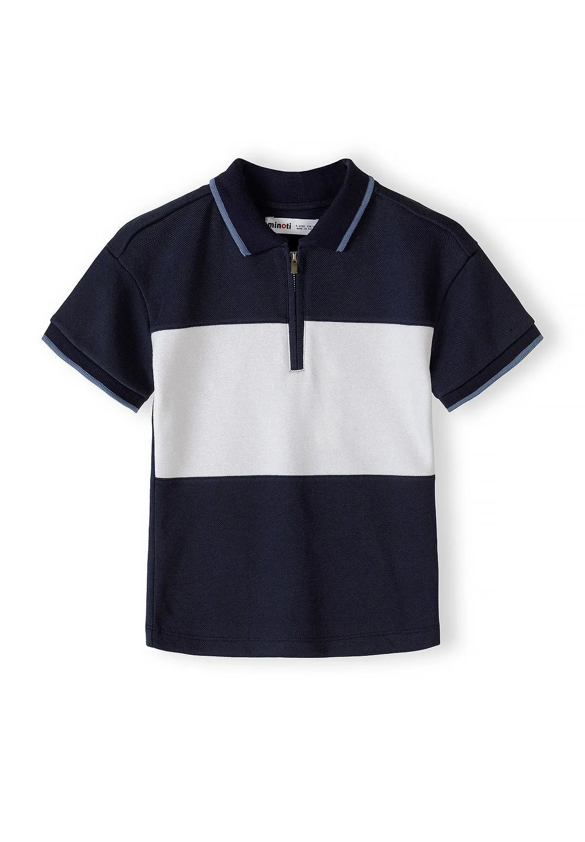 Minoti 44887 polo shorts sæt mørkeblå piqué