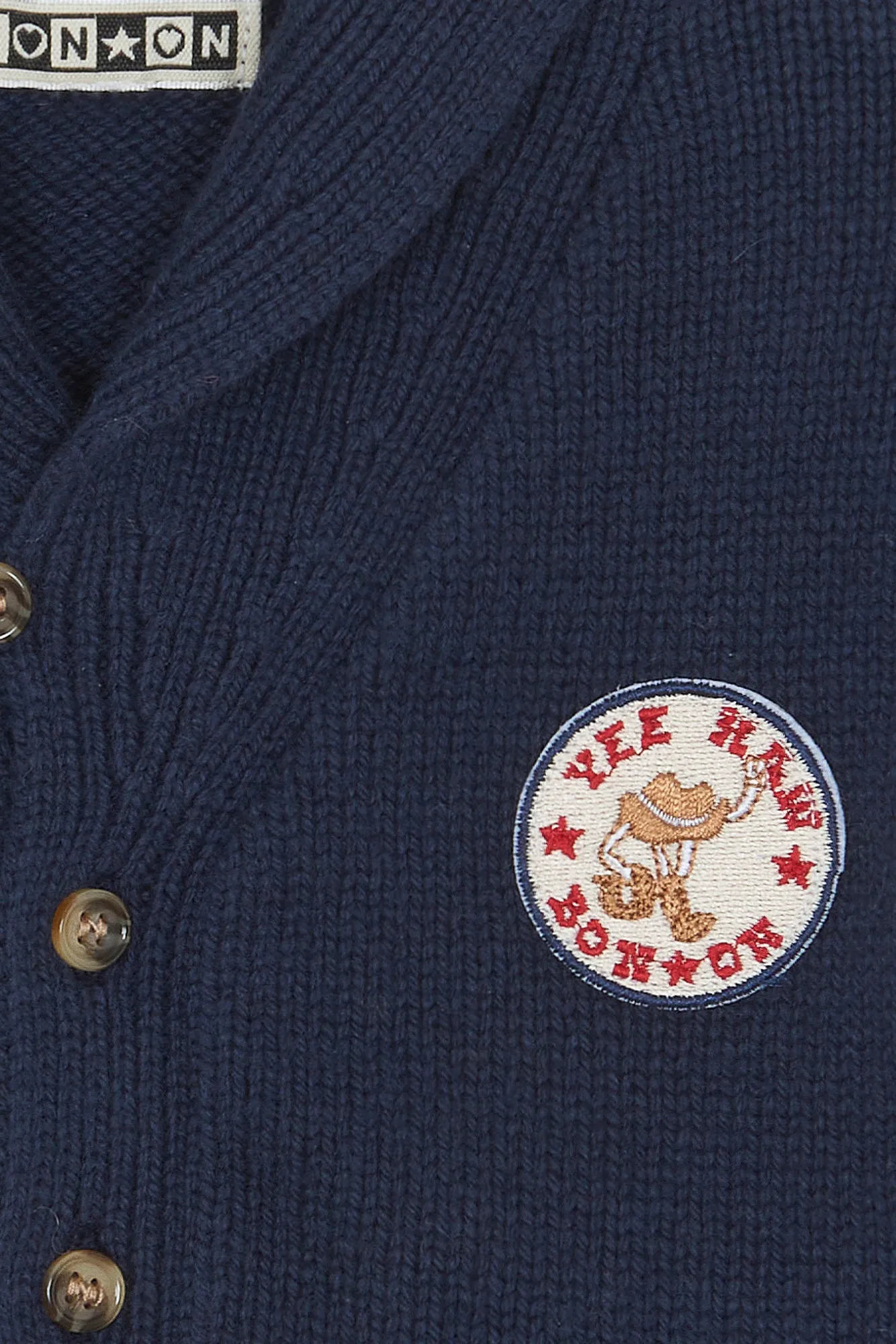 Bonton Hubert Bleu Brut cardigan sjal-krave