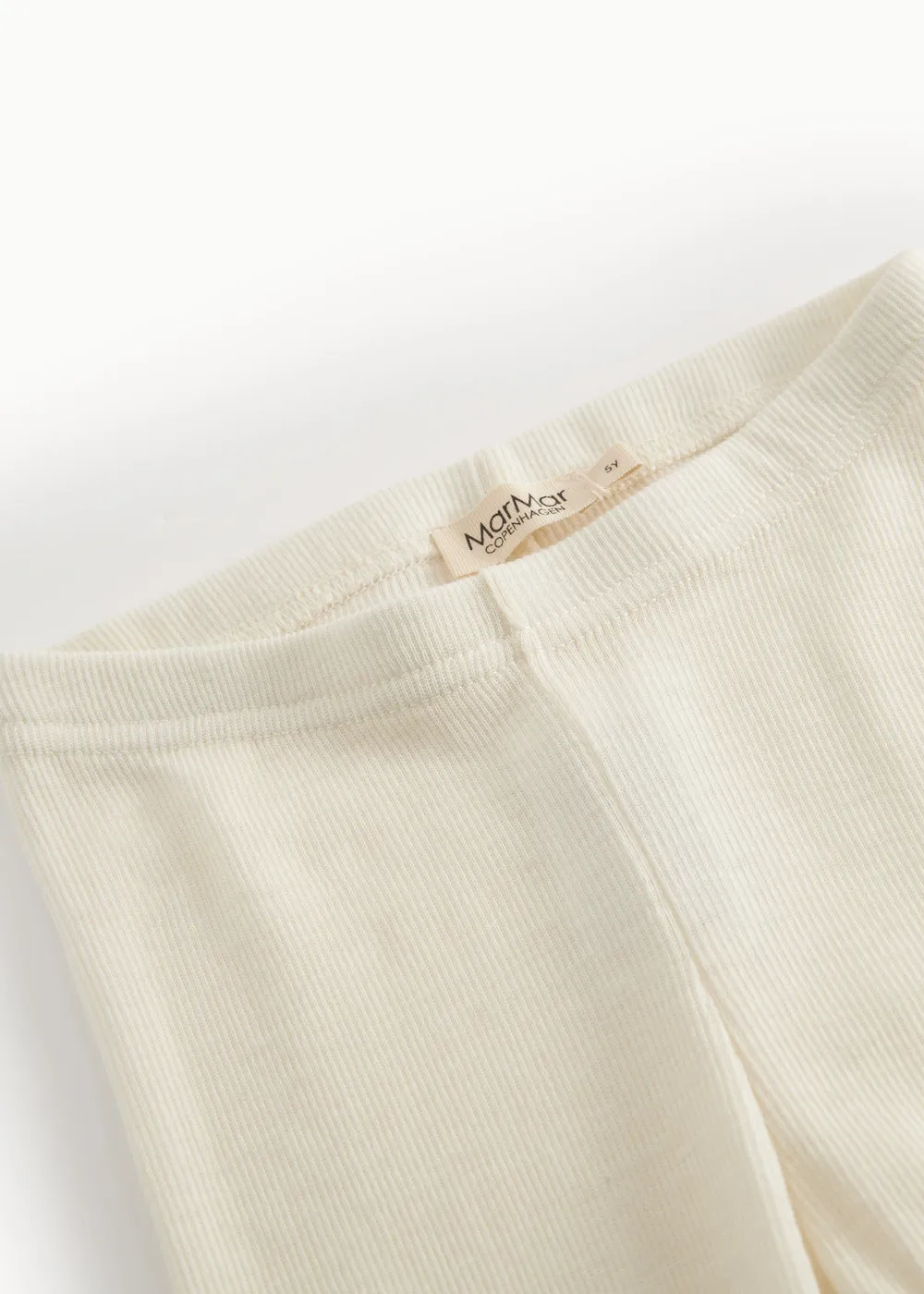 MarMar Copenhagen Leg Uld Rib Leggings Natural uld
