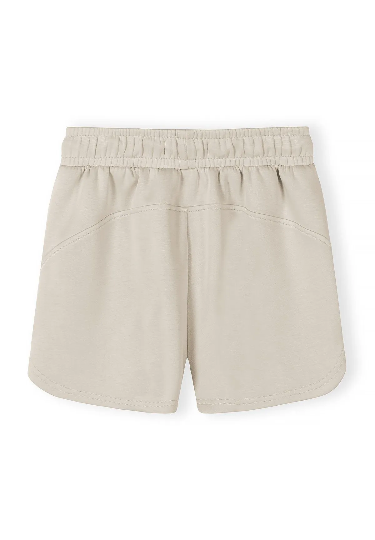 Minoti 44981 sweatshirt shorts sæt beige til kvinder