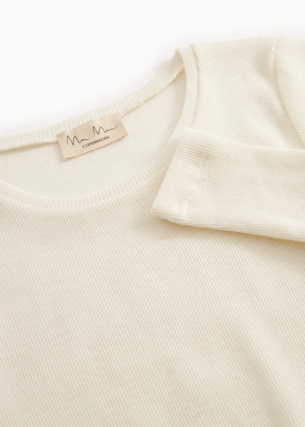 MarMar Copenhagen Tamra W Uld Rib Bluse Natural uld