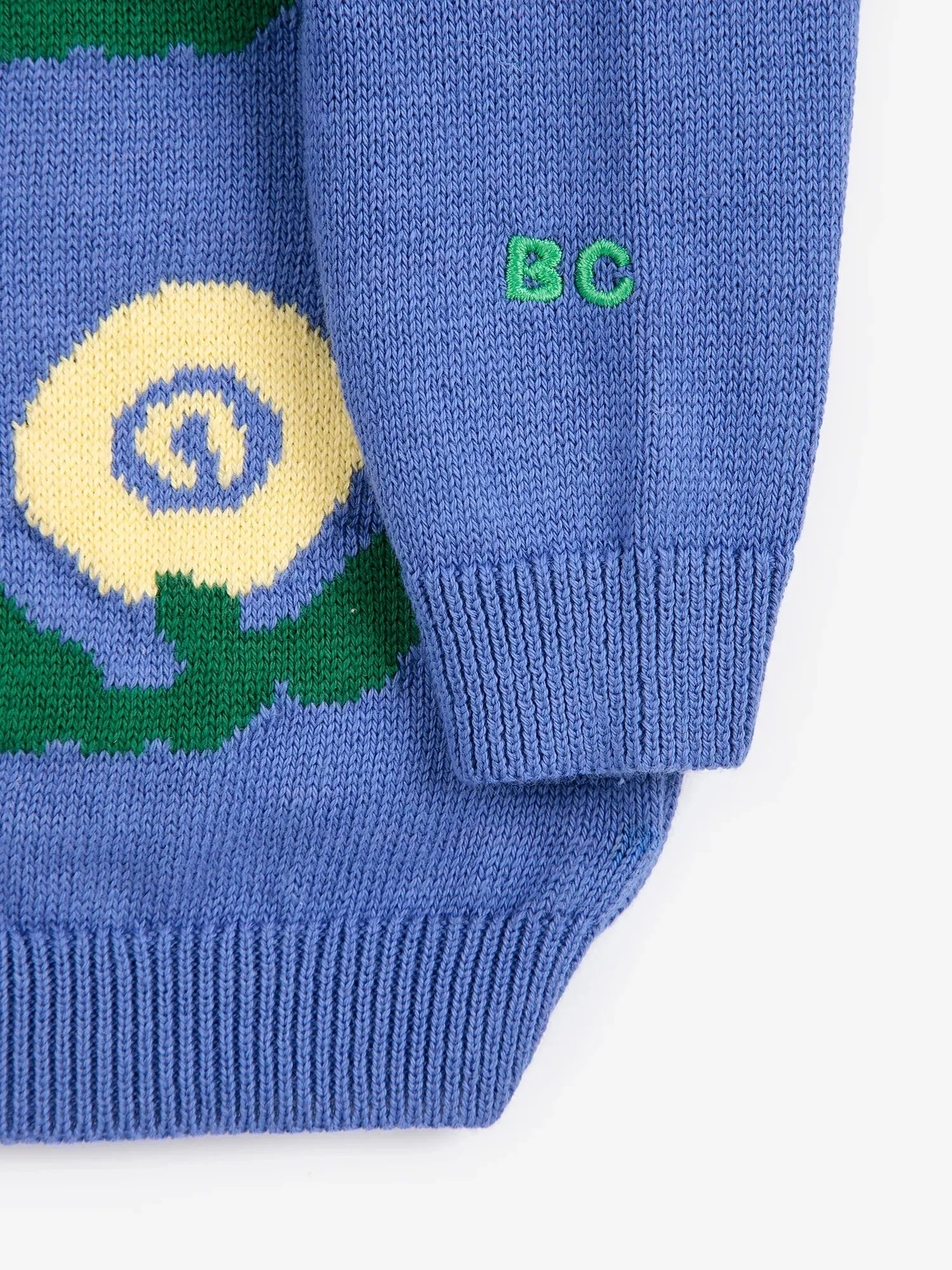 Bobo Choses Stamp Bloom cardigan lilla 1M økologisk bomuld