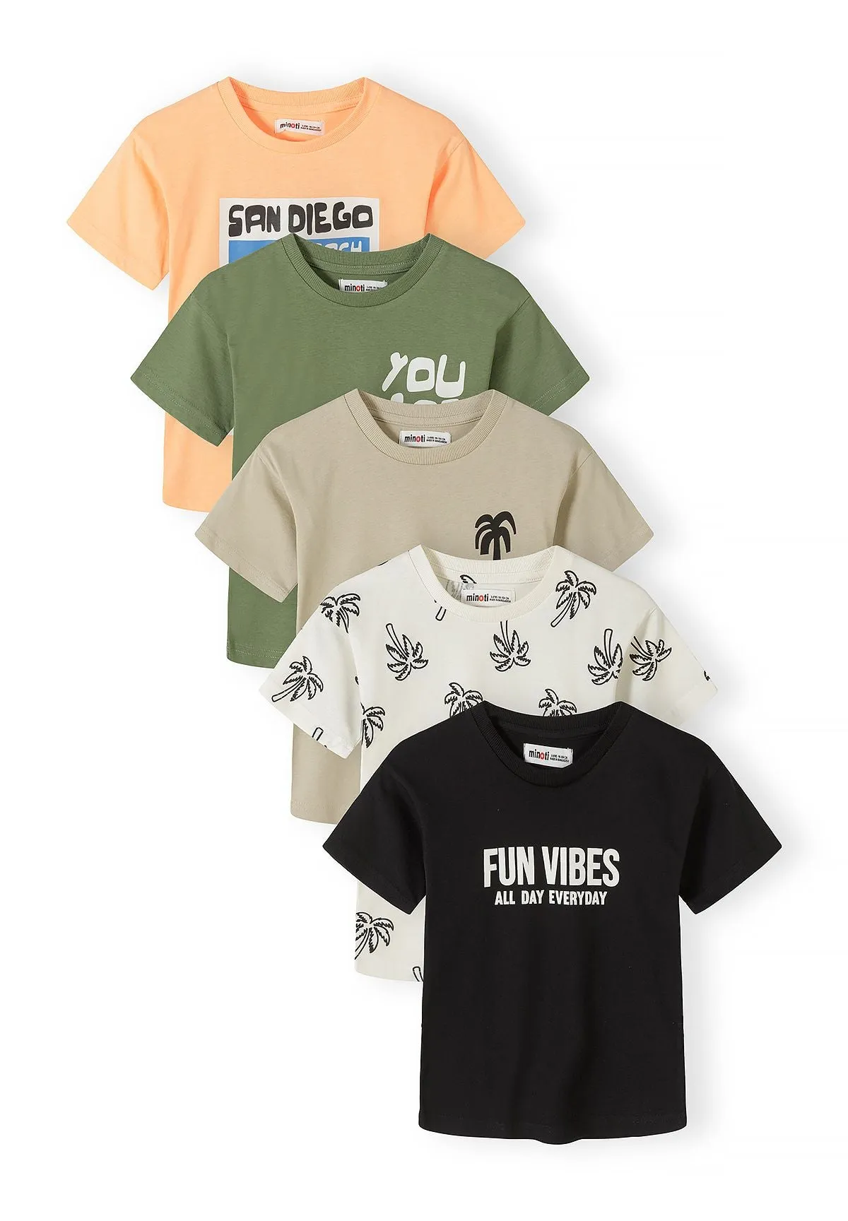 Minoti 44867 t-shirts 5-pak San Diego bomuld drenge