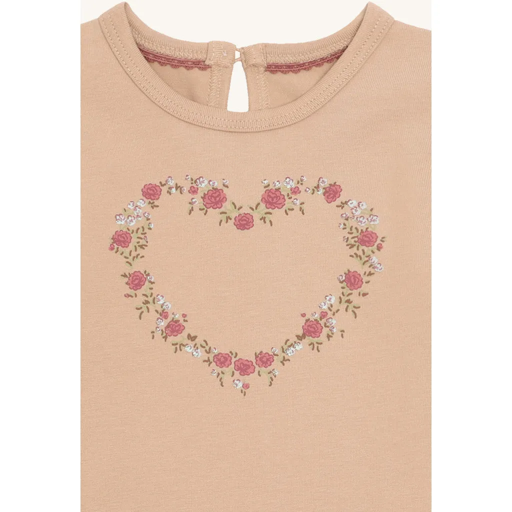 Hust & Claire HCBritt Lovely Heart body Rugby Tan økologisk