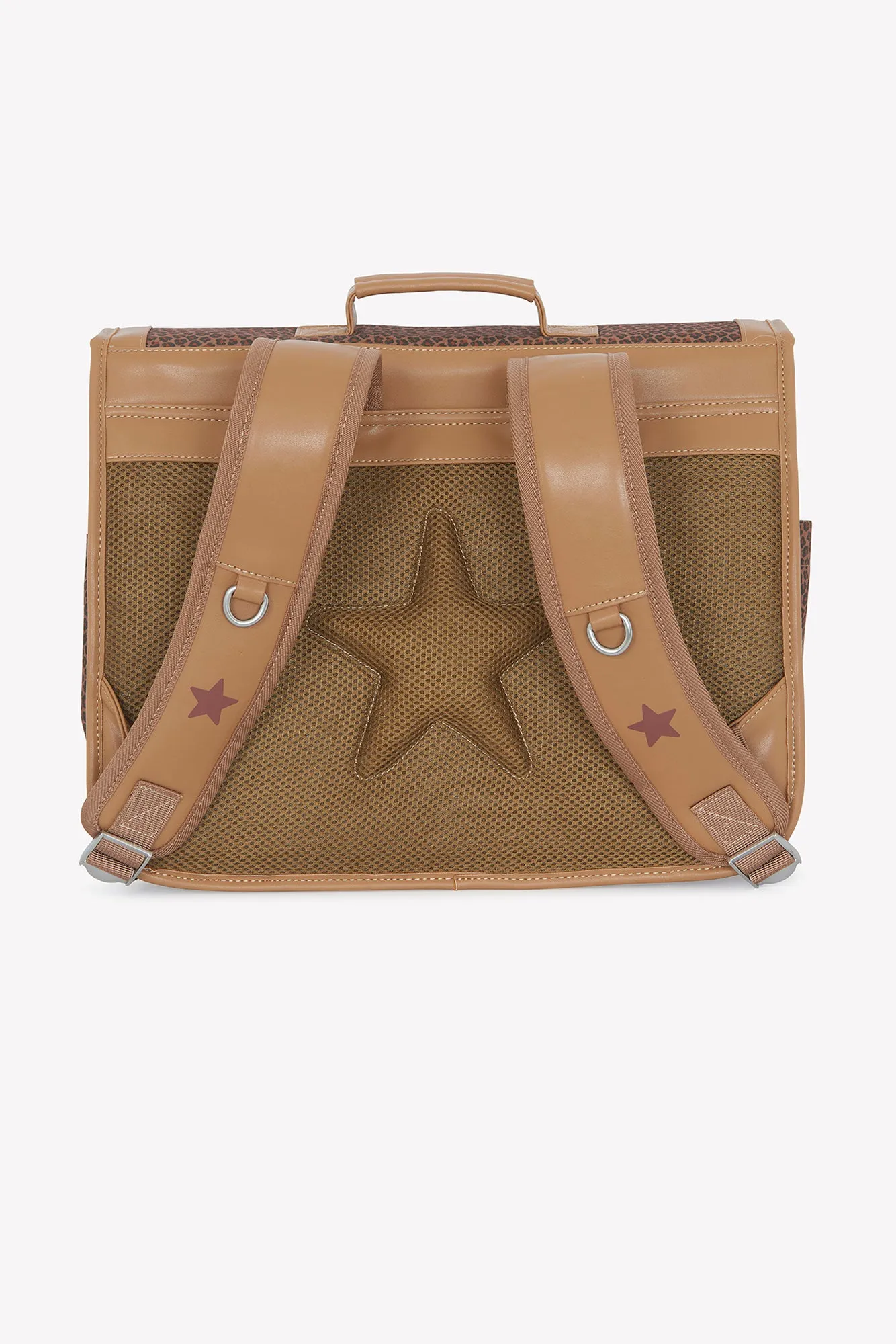 Bonton skoletaske leopard bomuld 38x30 cm
