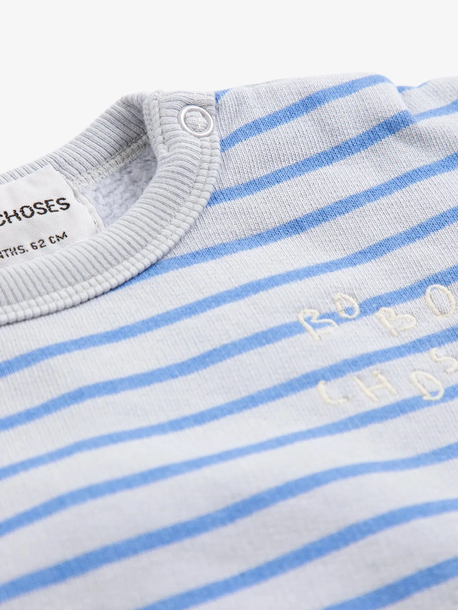Bobo Choses stripes sweatshirt lysegrå 1M baby