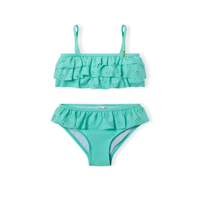 Minoti 40167 bikini mint med flæser til piger
