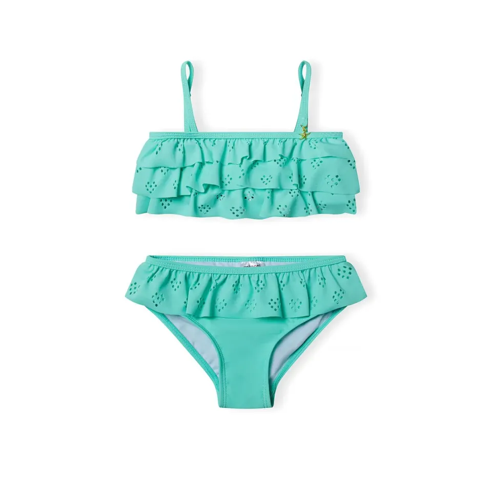 Minoti 40167 bikini mint med flæser til piger