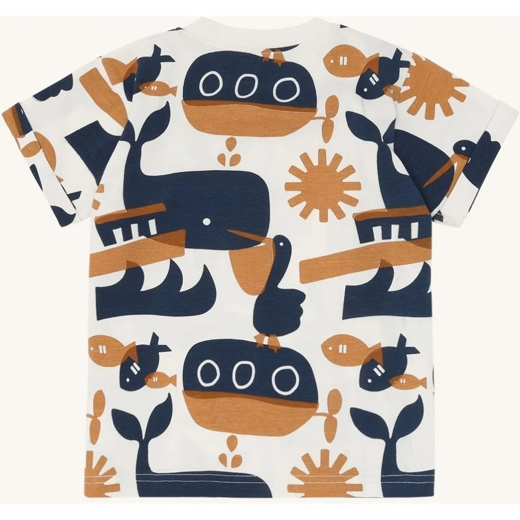 Hust & Claire HCAnton Oceanlife t-shirt Snow White bomuld