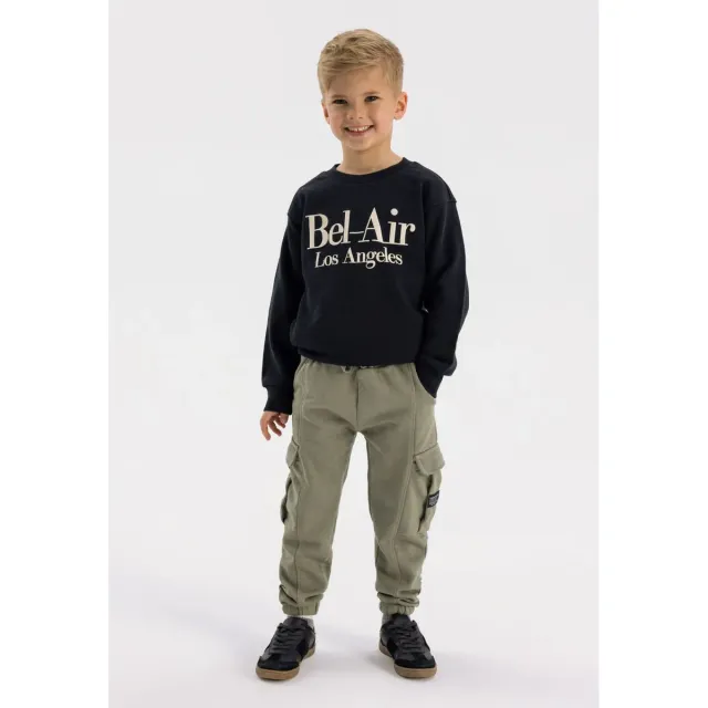 Minoti 42493 Cargo joggingbukser khaki bomuld