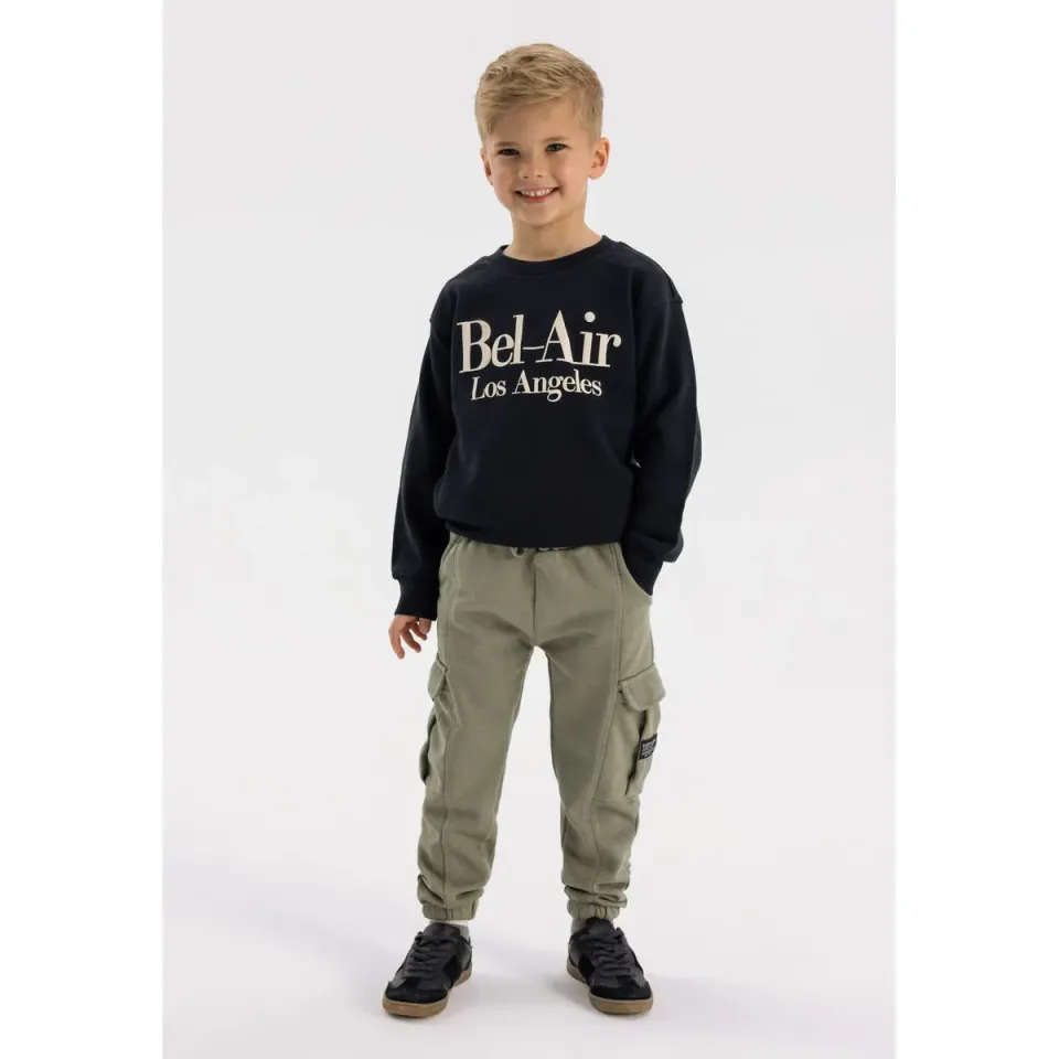Minoti 42493 Cargo joggingbukser khaki bomuld