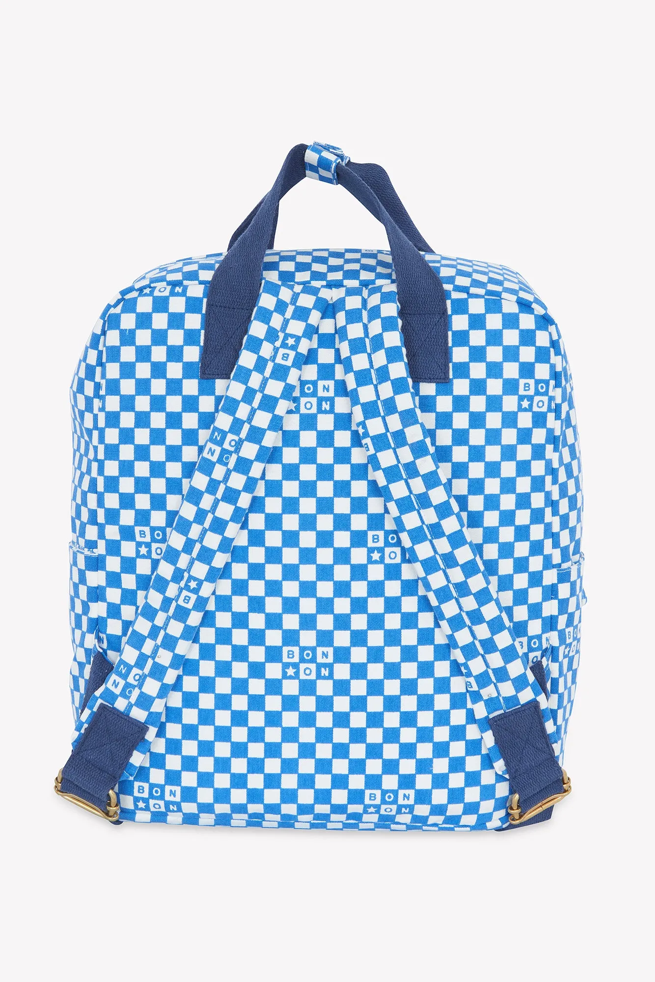 Bonton Damier Bleu rygsæk blå ternet bomuld