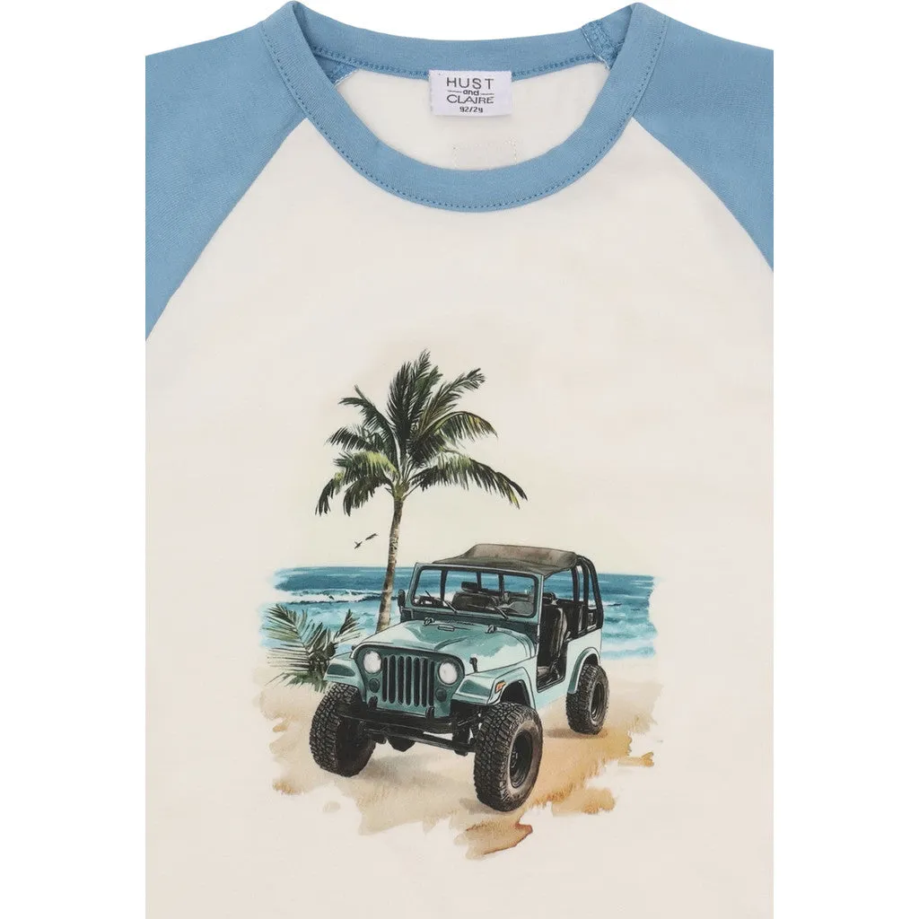 Hust & Claire HCAnton Jeep t-shirt glacier bomuld