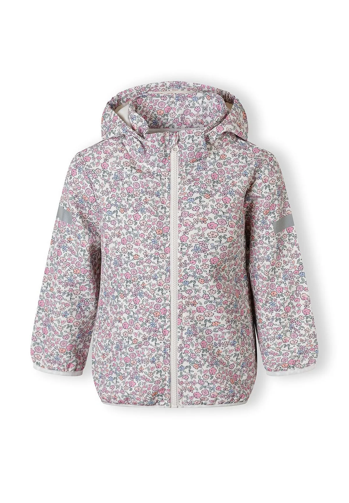 Minoti 44576 softshelljakke til piger creme blomster