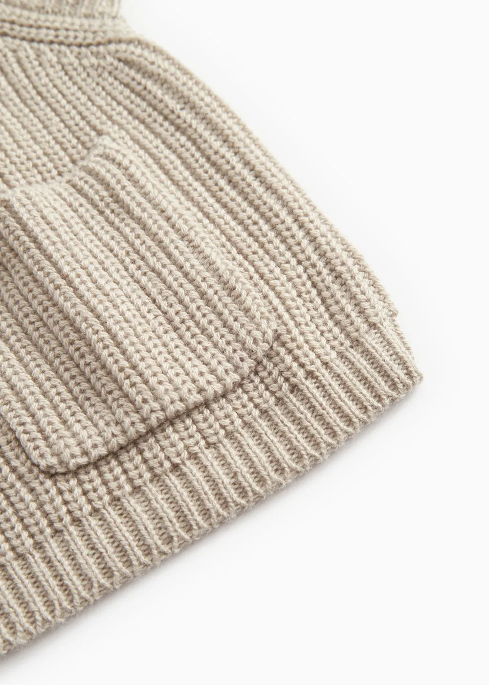 MarMar Taju strikvest Barely Beige ribstrik