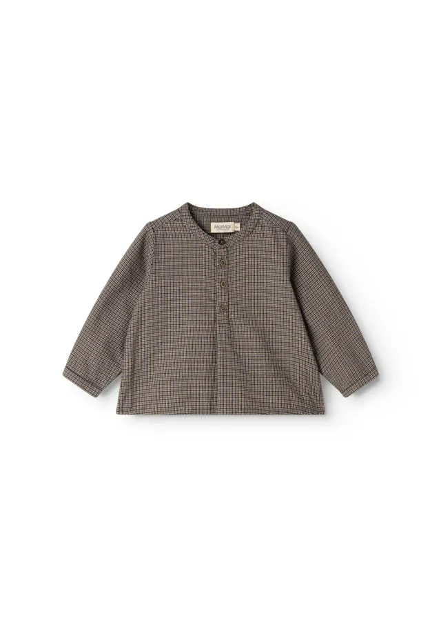 MarMar Totoro skjorte Houndstooth Check vævet bomuld