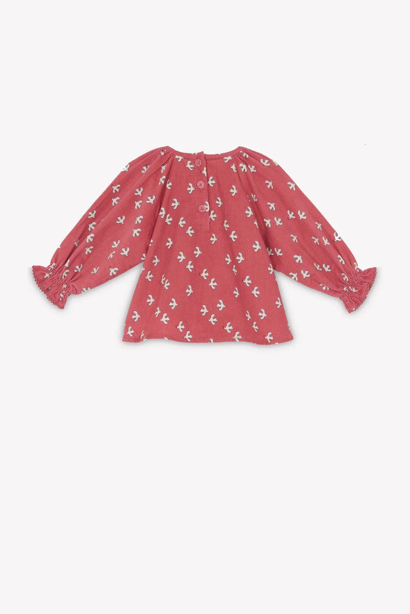 Bonton Mathilde Little Birdy bluse rosa bomuld