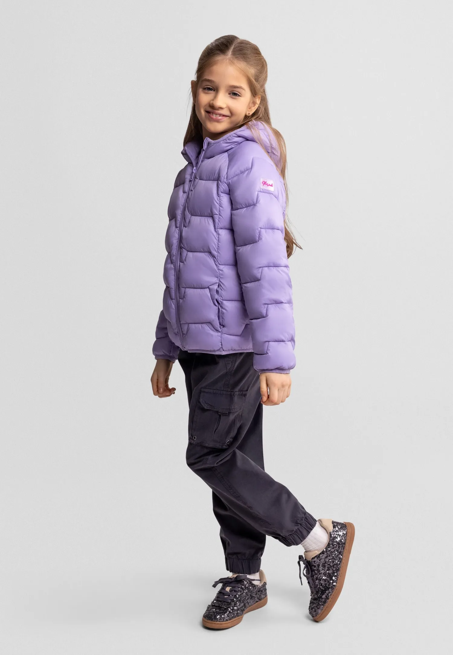 Minoti 44581 stepjakke lilla nylon let foer