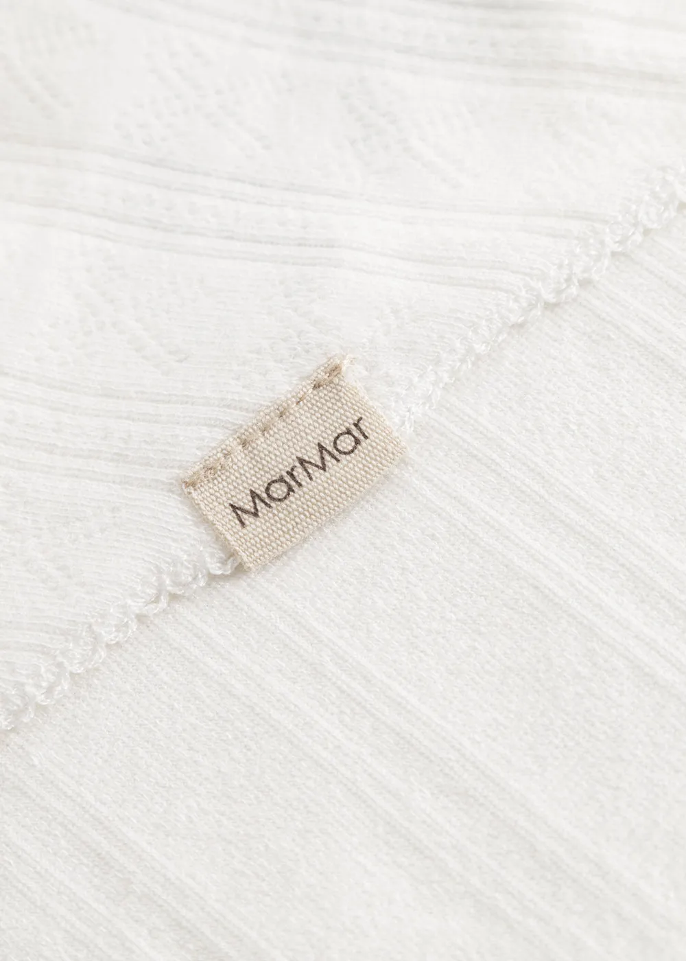 MarMar Arka tørklæde Gentle White pointelle