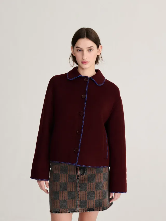 Bobo Choses All About Monsters uldjakke bordeaux XS