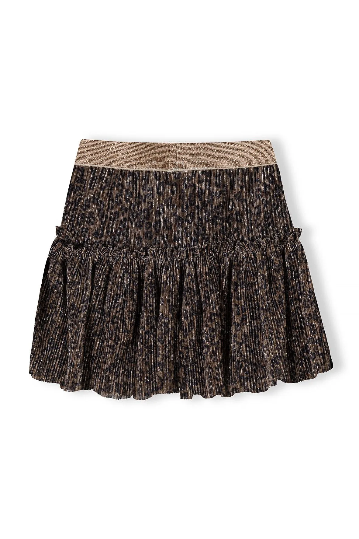 Minoti 39783 plisseret nederdel lysebrun metallic