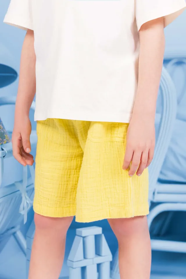 Bonton Nino bermudashorts gul bomuld