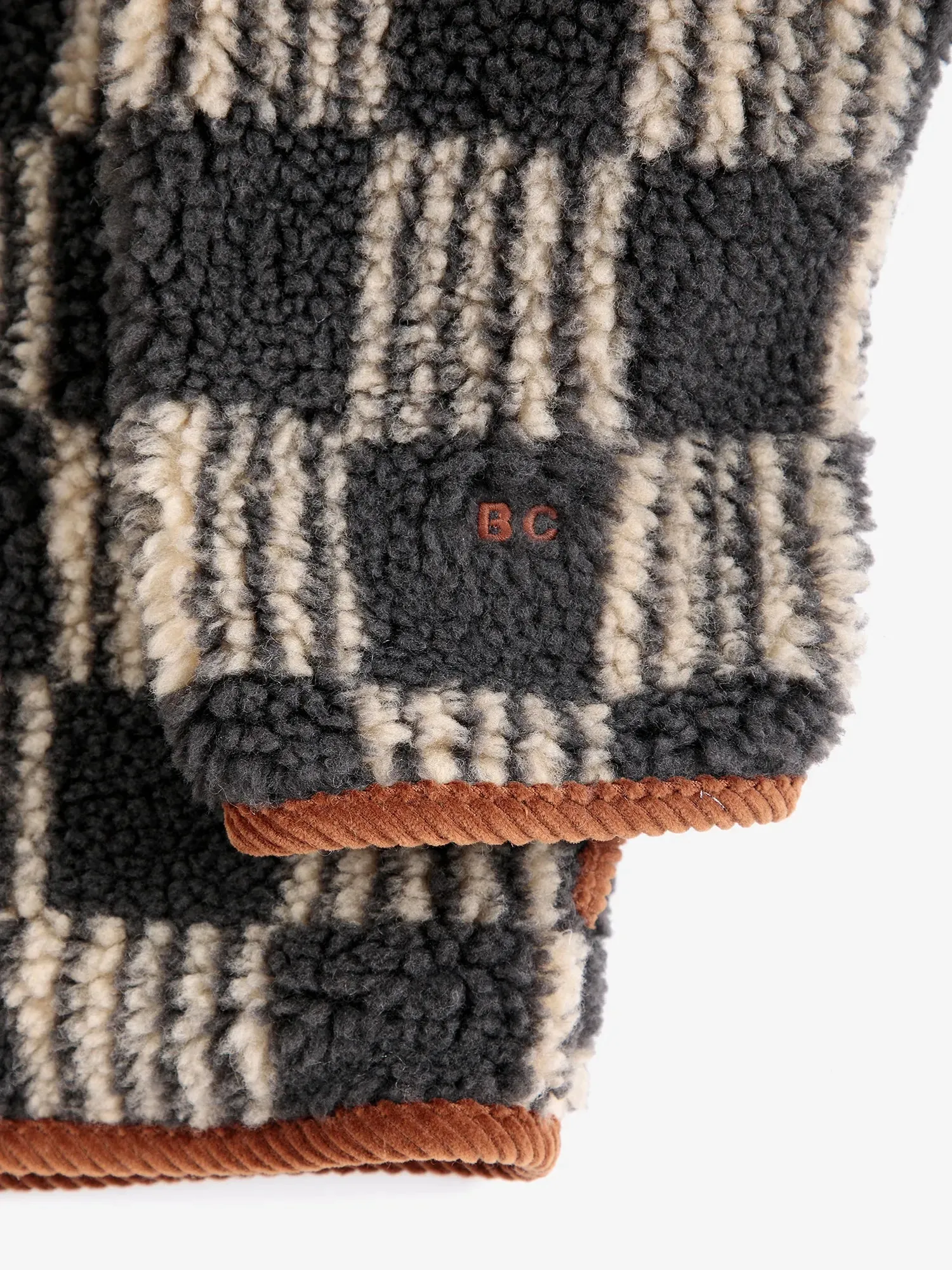 Bobo Choses Almost Moiré sheepskin jakke mørkegrå