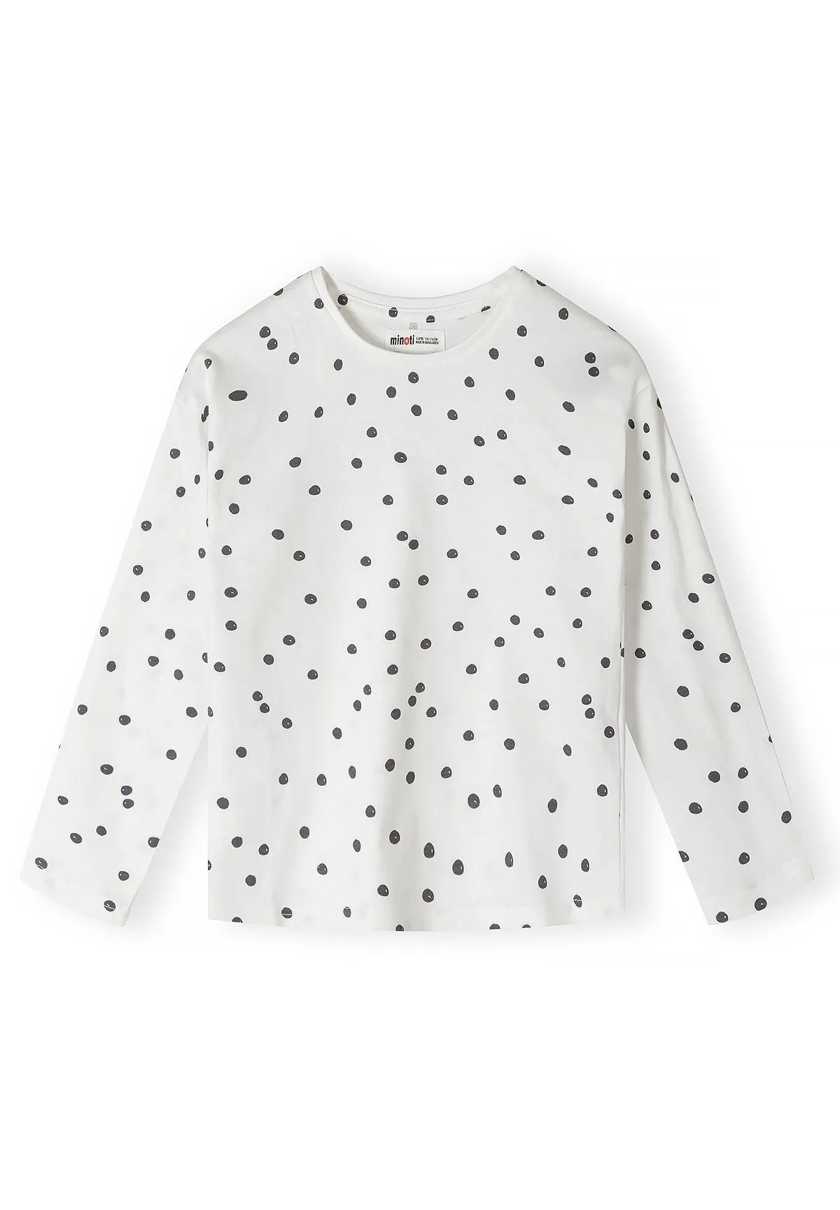Minoti 45633 t-shirt langærmet 5-pak piger bomuld