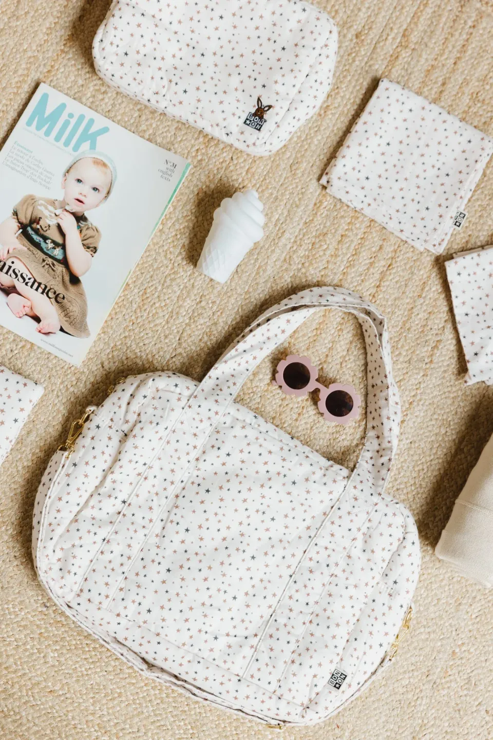 Bonton Baby Star pusletaske bomuld stjerneprint