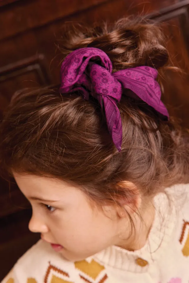 Bonton Foulfleur Purple Rain tørklæde bomuld TU blomstret