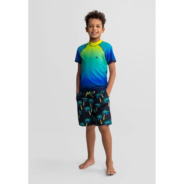 Minoti 44509 Badeshorts 2-pak sort blå palmer