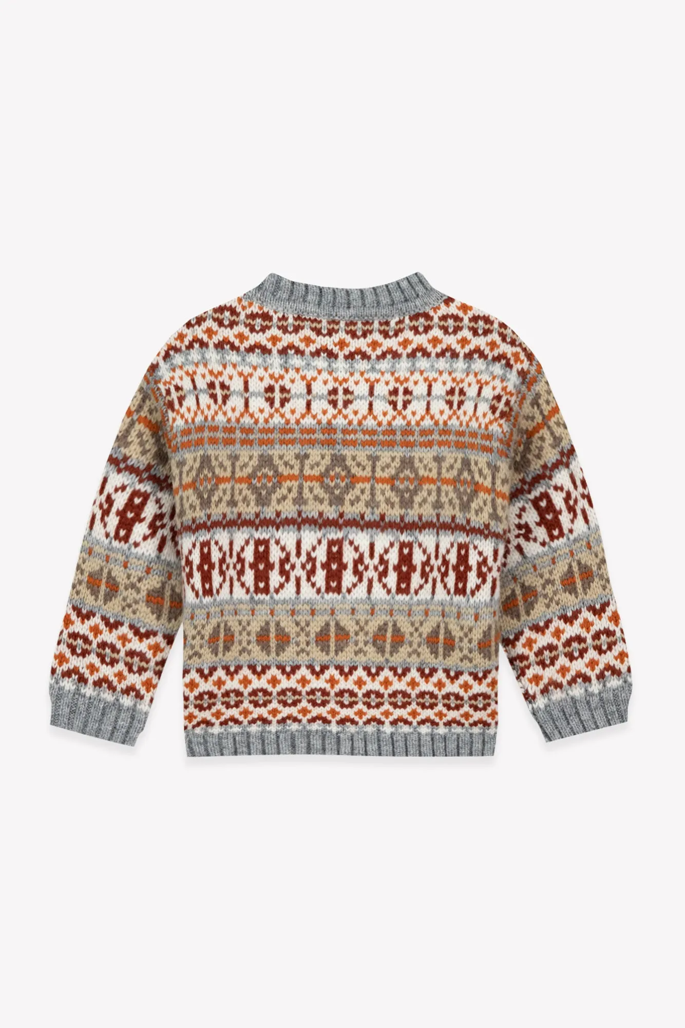 Bonton Maylon strik chestnut jacquard uld