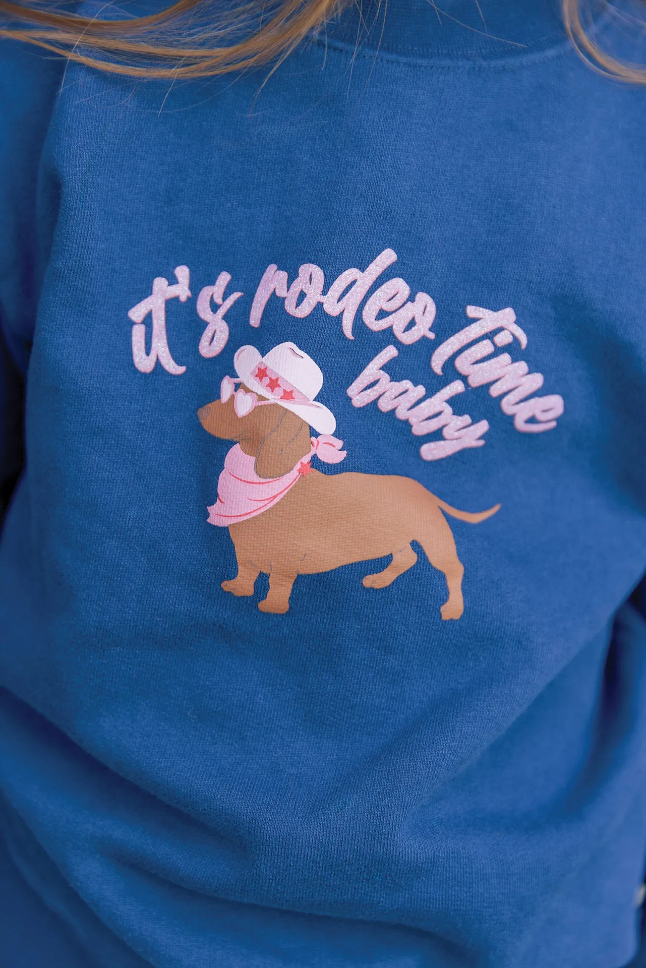Bonton Smile Rodeo sweatshirt blå bomuld western
