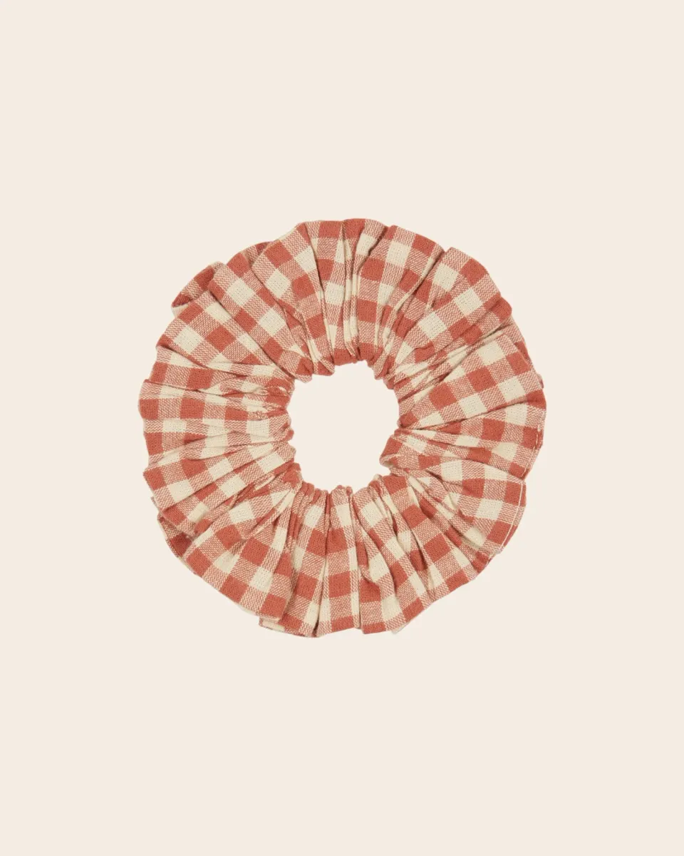Emile et Ida Chouchou scrunchie vichy terracotta