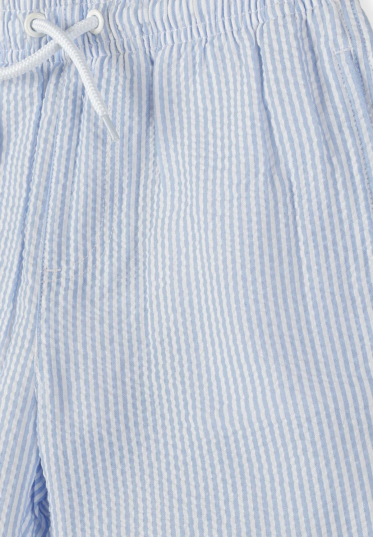 Minoti 44509 badeshorts 2-pak stribet blå polyester