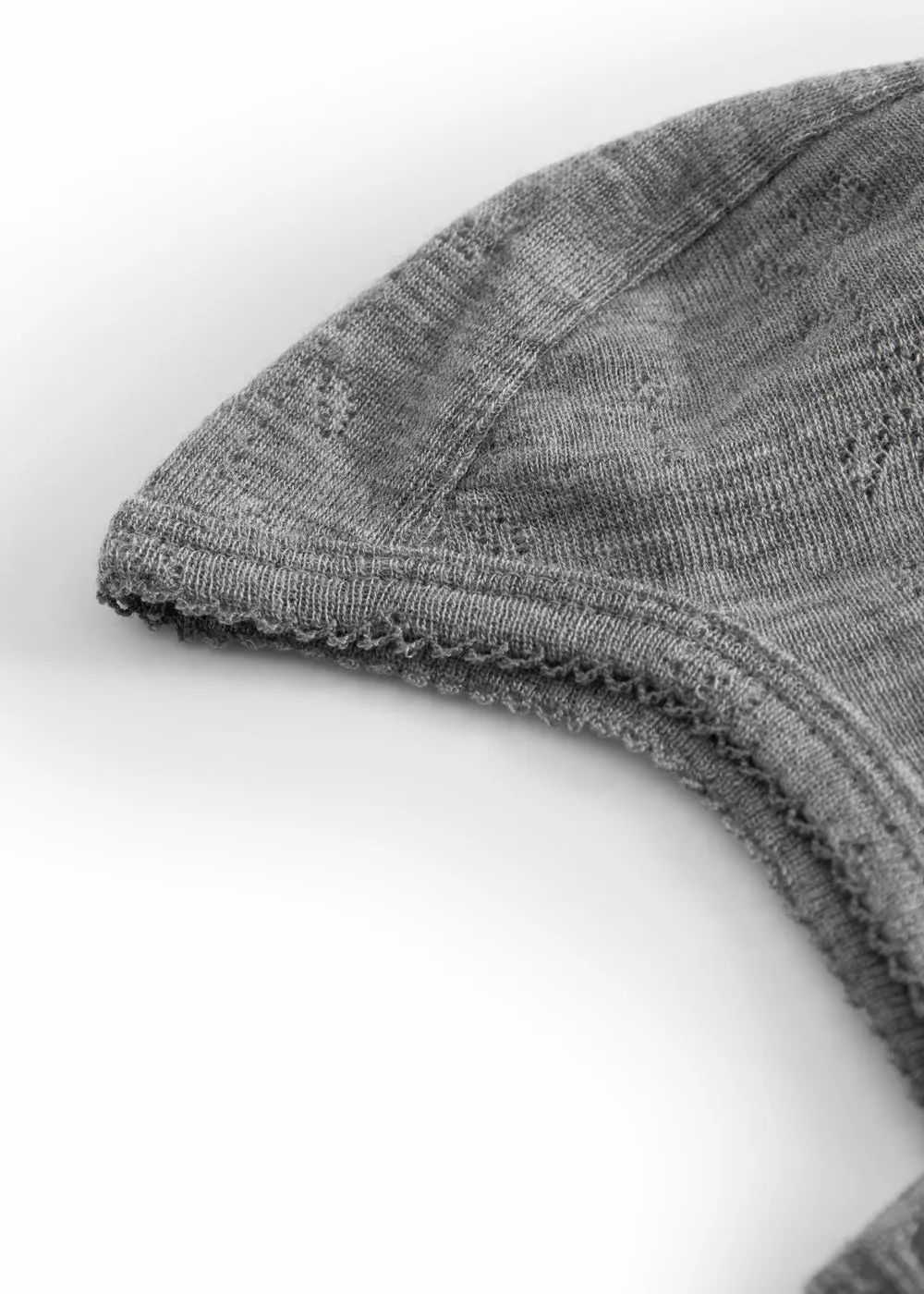 MarMar Hoody Uld Pointelle hue Grey Melange