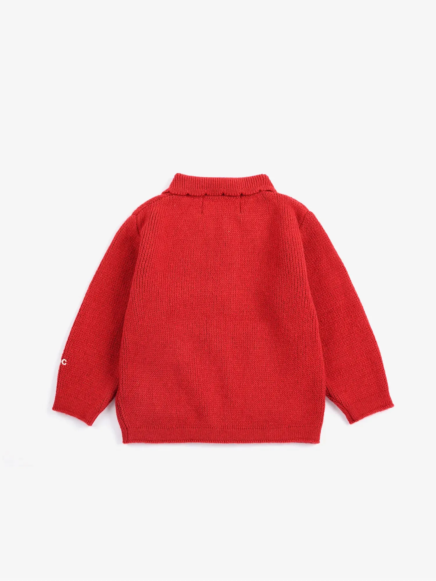 Bobo Choses Blossom cardigan rød 3M-24M uldblanding