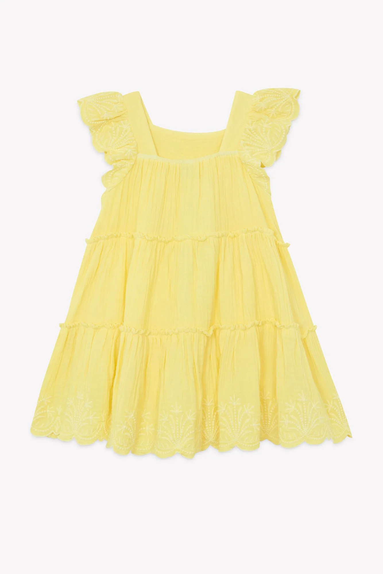 Bonton Nenette kjole gul blomstret
