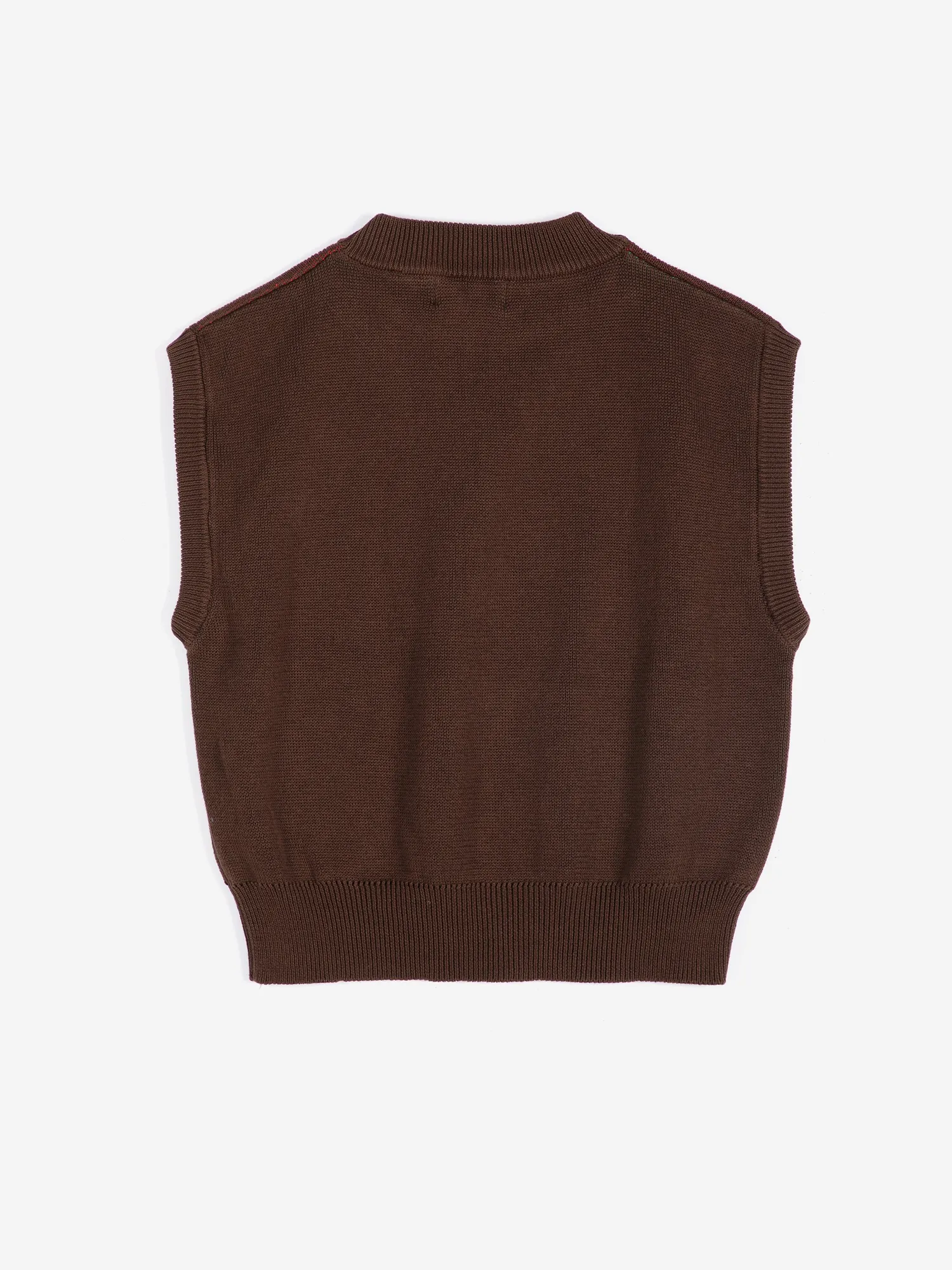 Bobo Choses Plant Seal strikvest XS mørkebrun bomuld