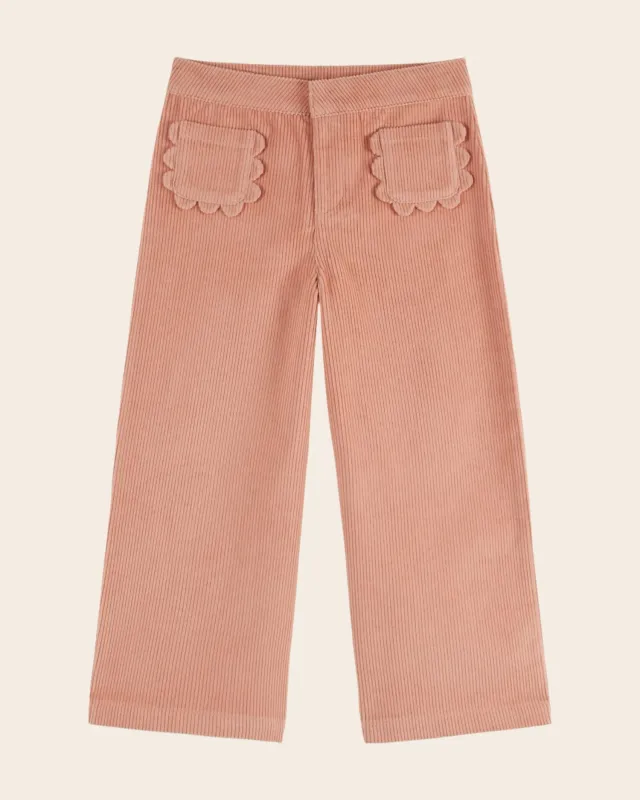 Emile et Ida Velours bukser rose fløjl blomster