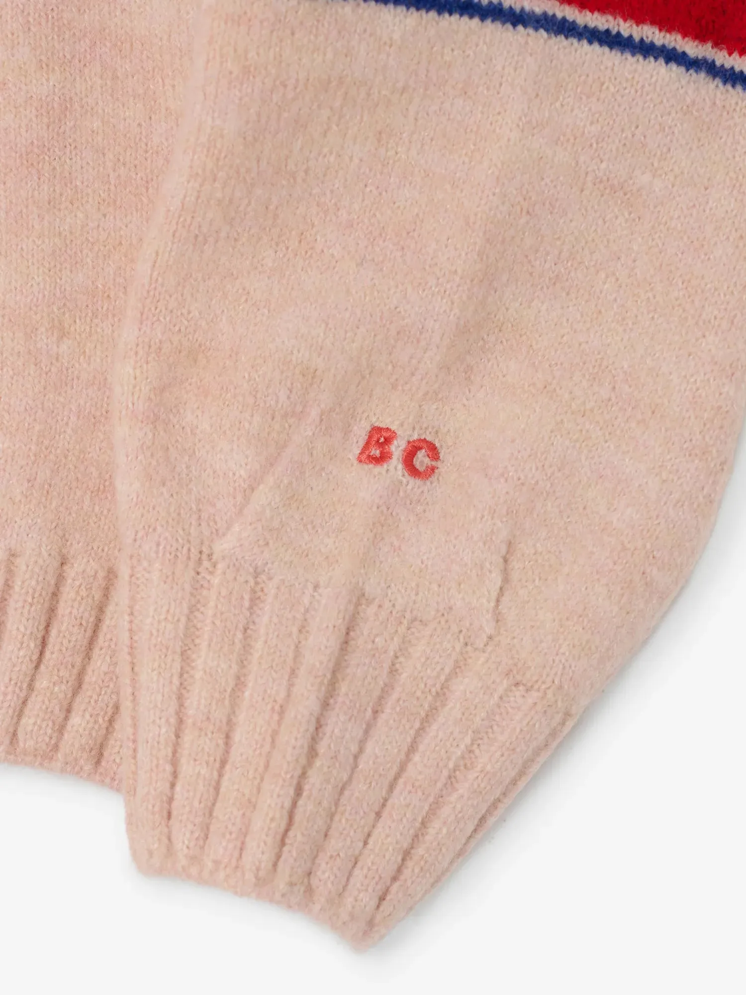 Bobo Choses Stripes jumper lyserød uldblanding