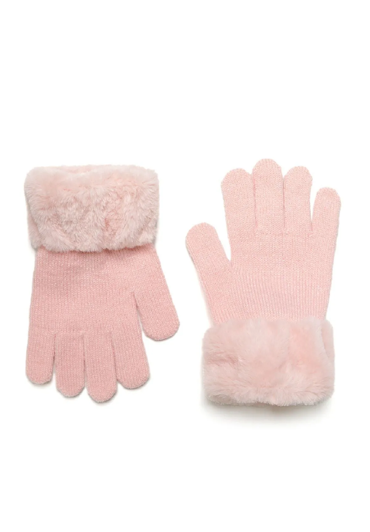 Minoti 41630 strikhandsker 2-pak rosa piger