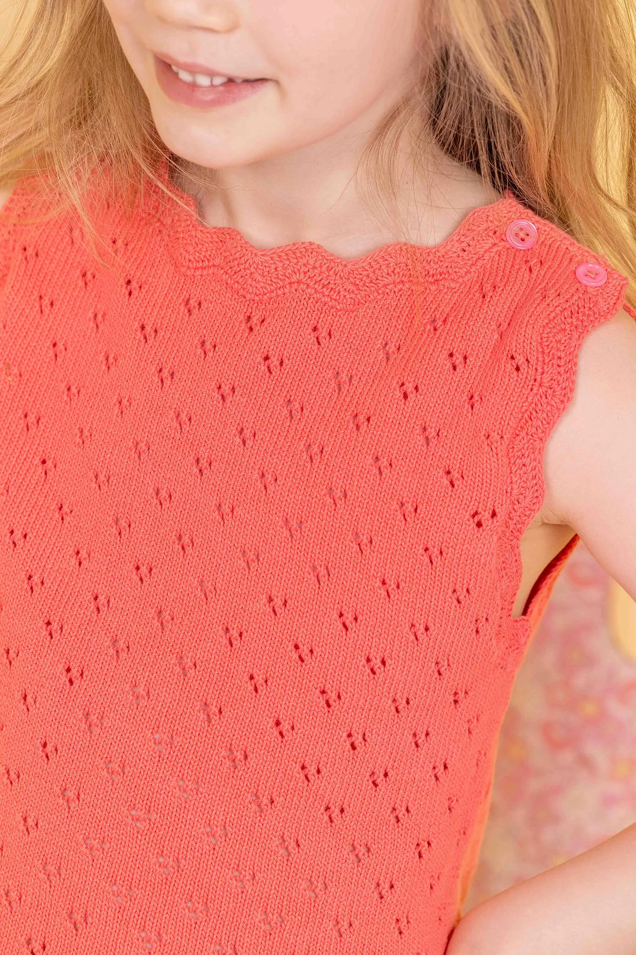 Bonton Noix Rose top ærmeløs bomuld rosa