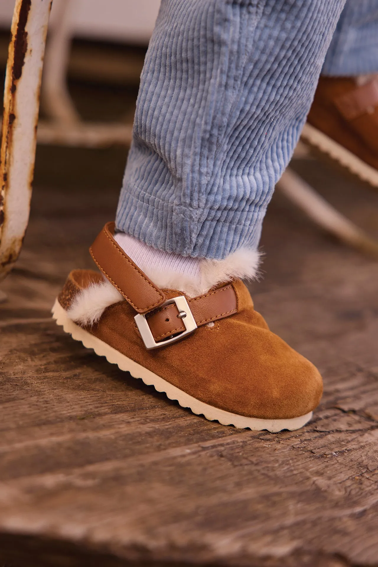 Bonton Luv Marron træsko brun sherpa