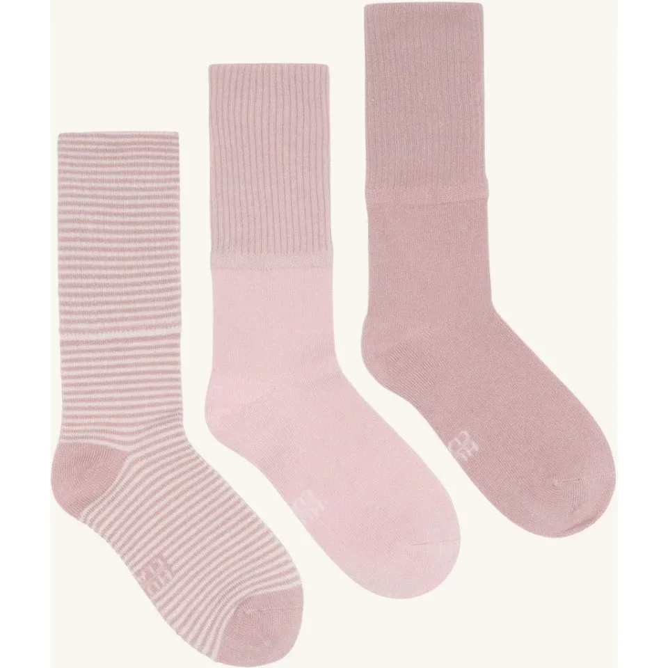 Hust & Claire HCFosu strømper 3-pak Dusty Rose bambus